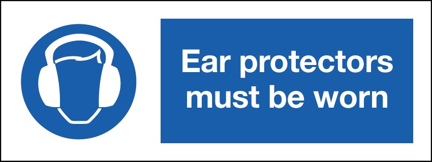Ear Protectors Must Be Worn 400x150mm RP