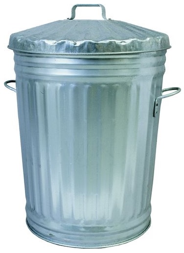 80 Litre Galvanised Dust Bin C/w Lid