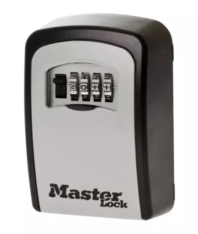 Wall Mount Key Storage Security Lock Box (Up To 3 Keys)