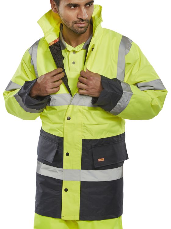 Two Tone Jacket Hi-vis SY/Navy -  Class 3