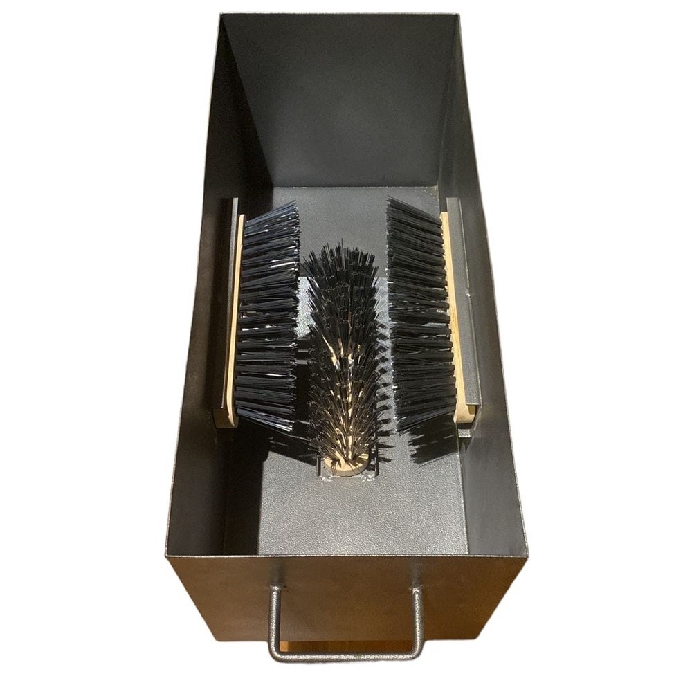 Galvanised Boot Wash Station c/w 3 Nylon Brushes