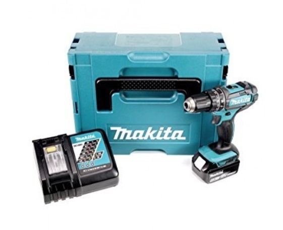 Makita 18V LXT Combi Drill C/w 1x5.0Ah Battery, Charger