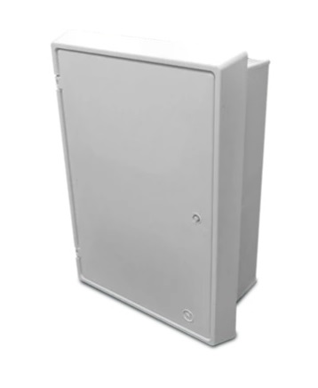 White Recessed Meter Box - Electricity