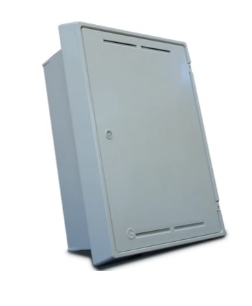 White Recessed Meter Box - Gas