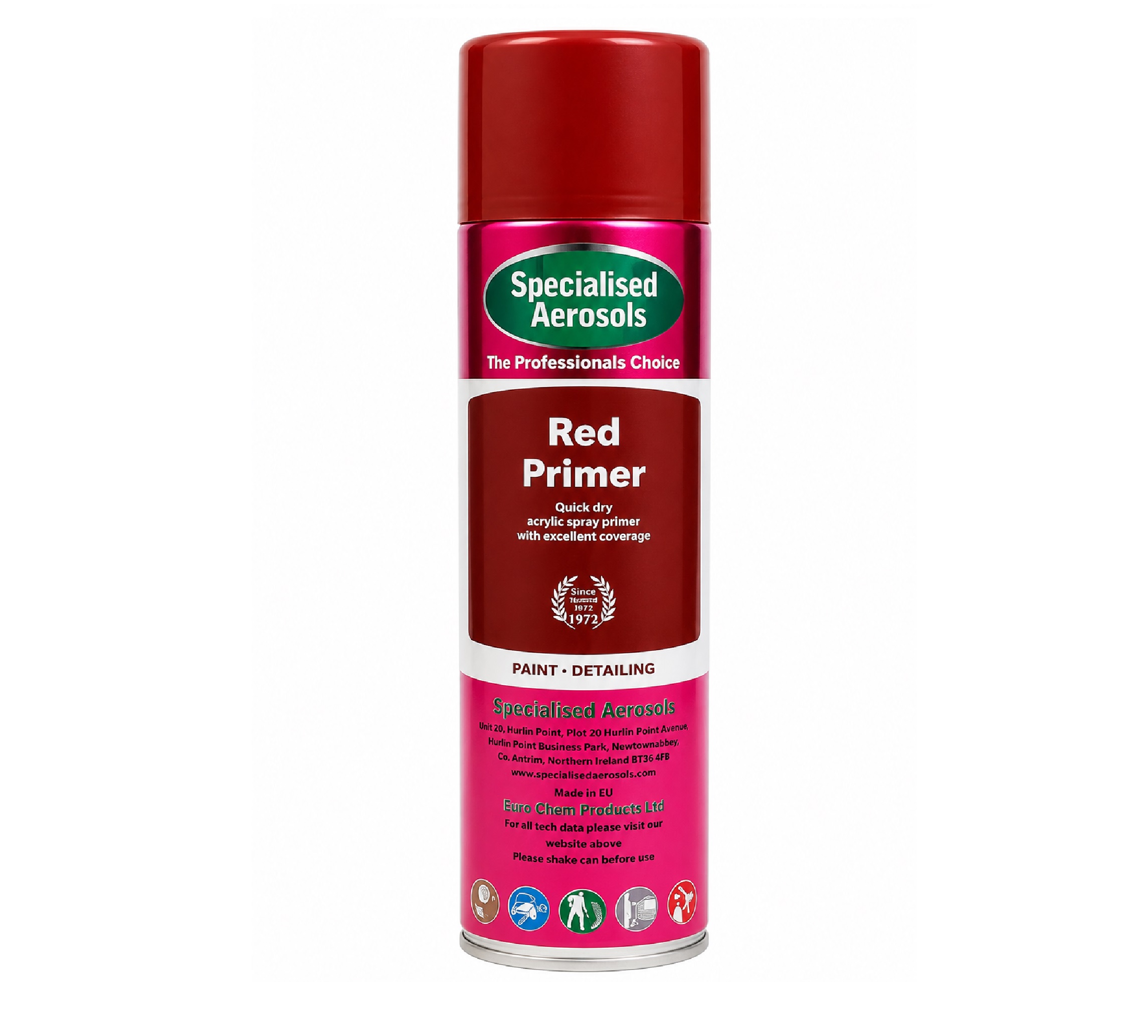500ml Red Aerosol Primer