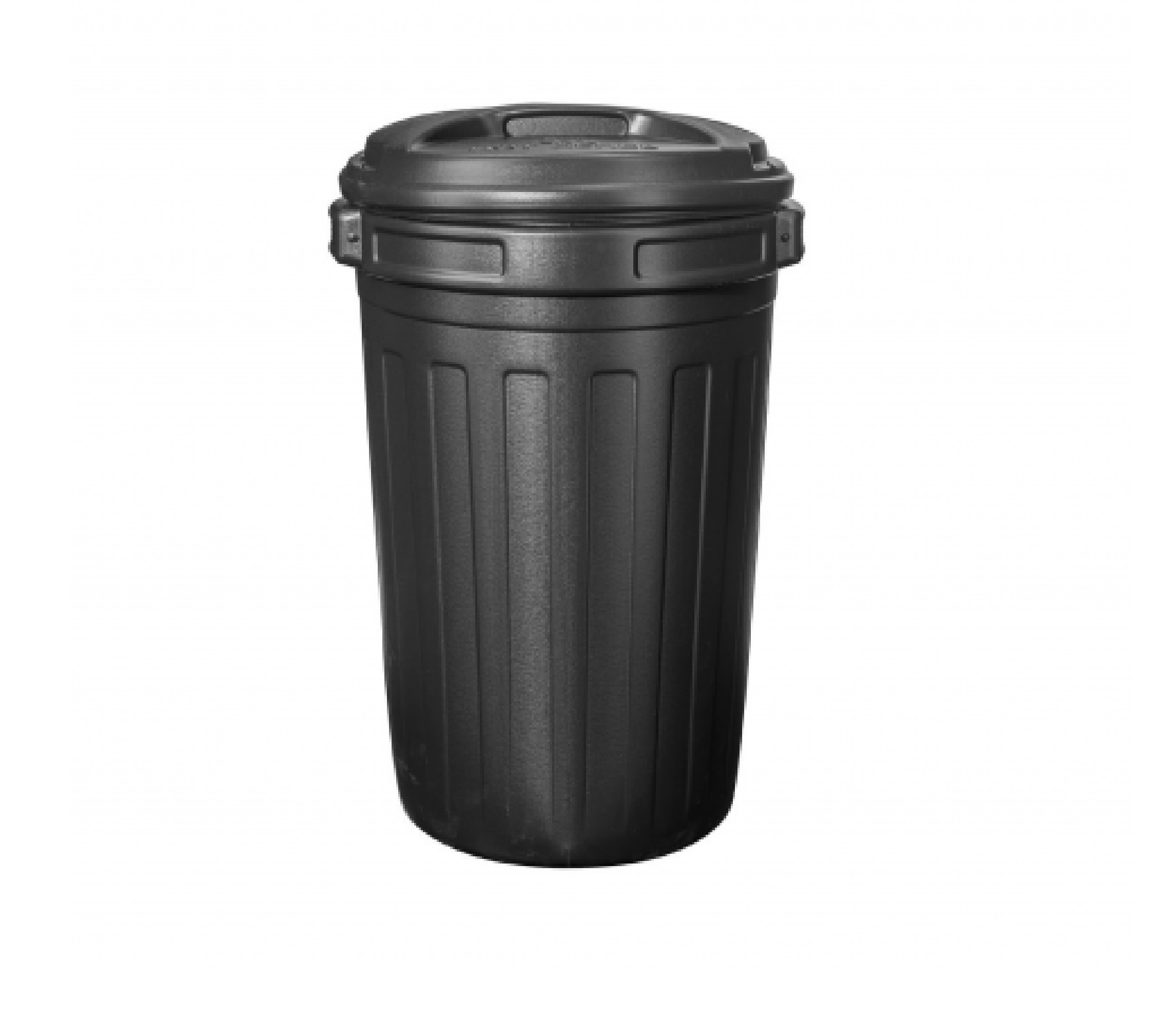 Black Plastic Dustbin 80 Litre C/w Lid